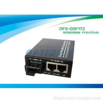 10 / 100 / 1000M Half Duplex rj45 Switch Fiber Optic Cat. 5